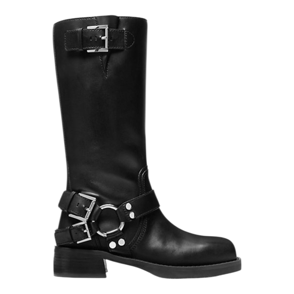 MICHAEL Michael Kors Crosby Leather Moto Boot Sz 9.5 - Picture 1 of 5